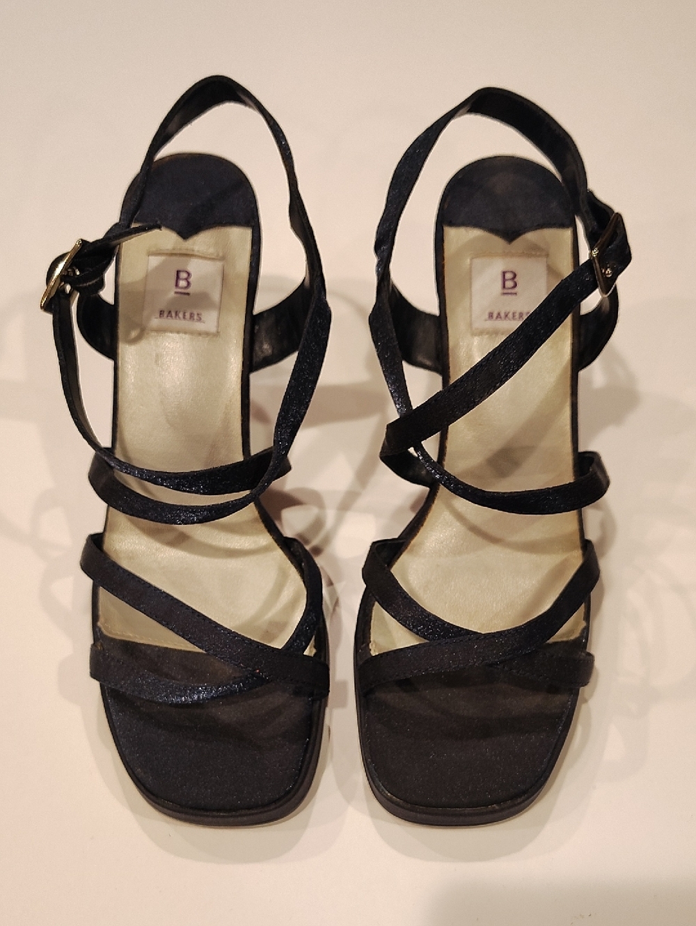 Bakers Size 6.5 Navy Blue Strappy Heeled Sandals WM UT